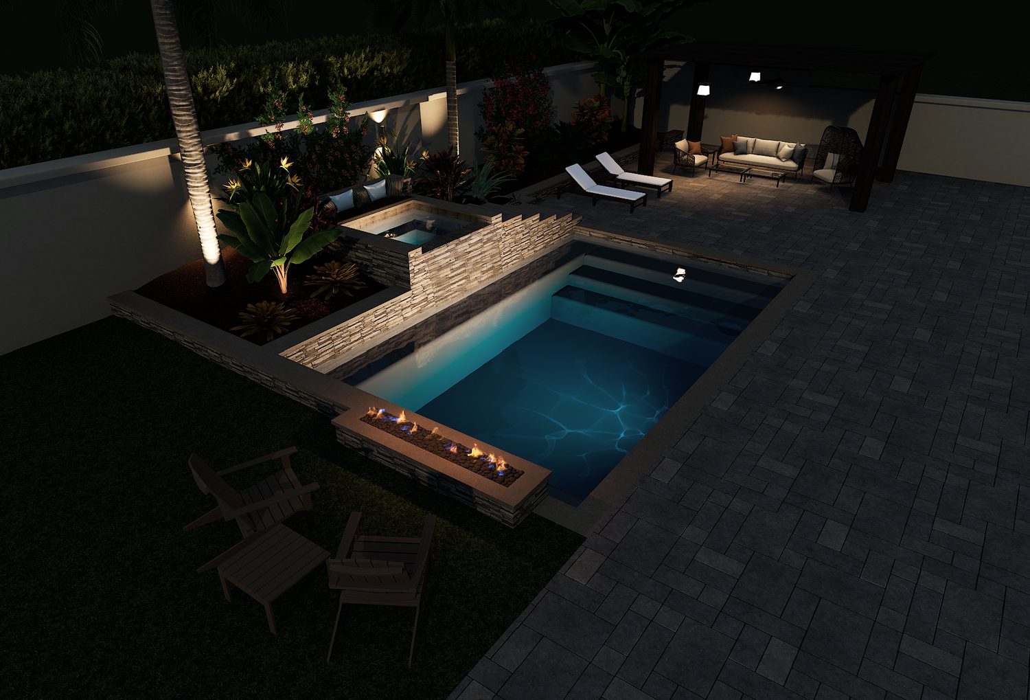 The Encinitas — 3D pool design by Oasis Pool Builders